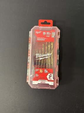 Milwaukee 48-89-4670 SHOCKWAVE Impact Duty RED HELIX Titanium Drill Bit Set - 15